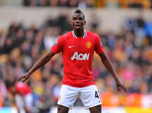 Paul Poga at Manchester United (courtesy of Caught Offside)