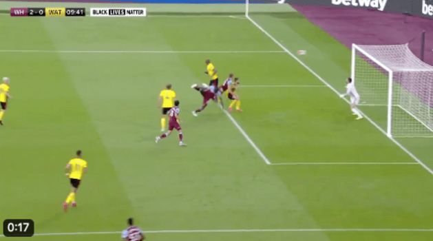 Video – Soucek doubles West Ham’s lead against Watford with magnificent diving header