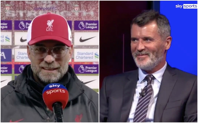Video: Roy Keane laughs and calls Jurgen Klopp ‘very sensitive’ after clash with Liverpool boss