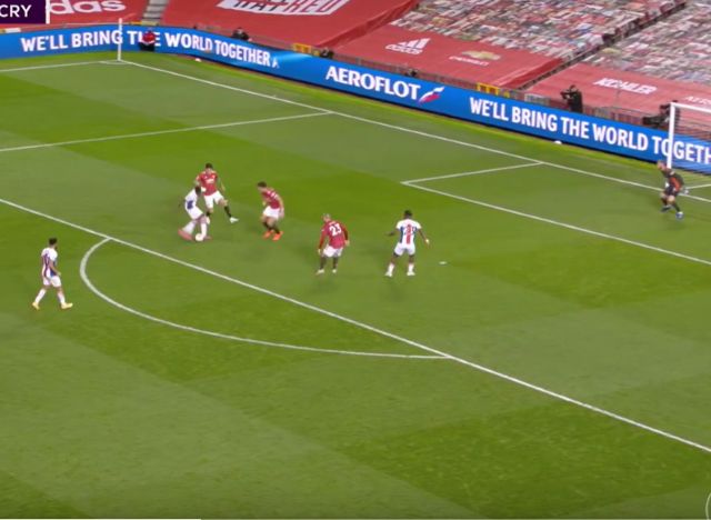 Video: Zaha comes back to haunt Man United with a brilliant goal to make it 3-1 and kills the game