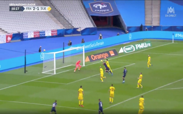 Video: Chelsea striker Olivier Giroud scores diving header for France vs Sweden after pinpoint Kylian Mbappe cross