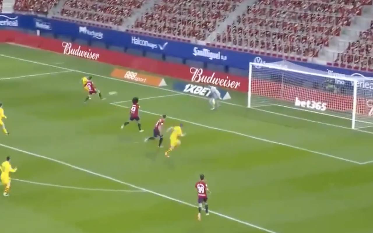 Video: Jordi Alba thumps Barcelona into lead over Osasuna after gorgeous trademark pass from Lionel Messi