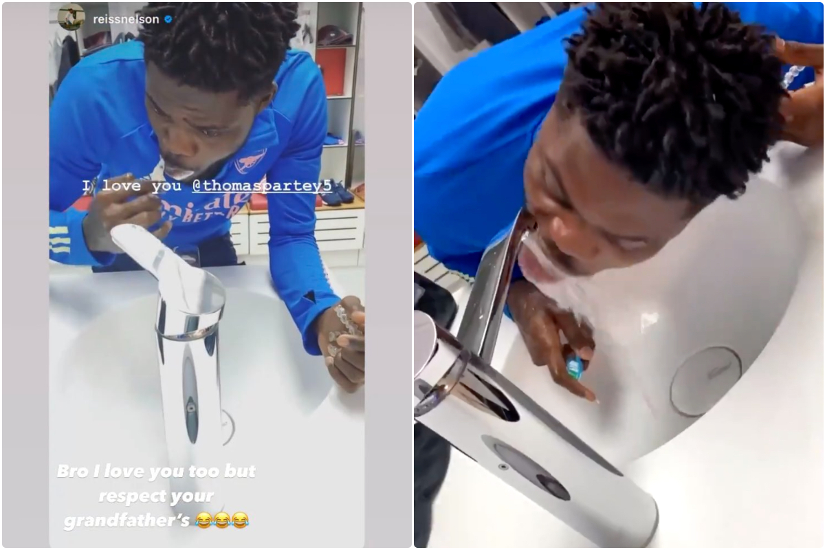 ‘I love you too but respect’ – Thomas Partey fires back at Arsenal teammate after hilarious training ground routine is exposed