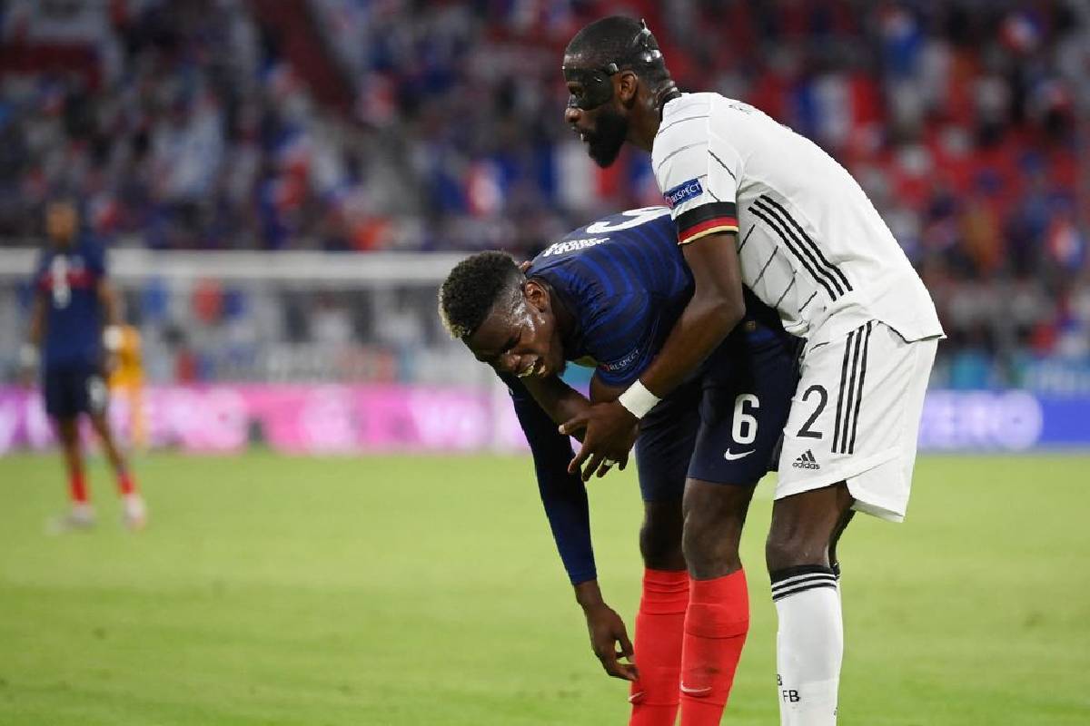 “He nibbled a little bit” – Man United star Paul Pogba gives his take on suspected Antonio Rudiger bite