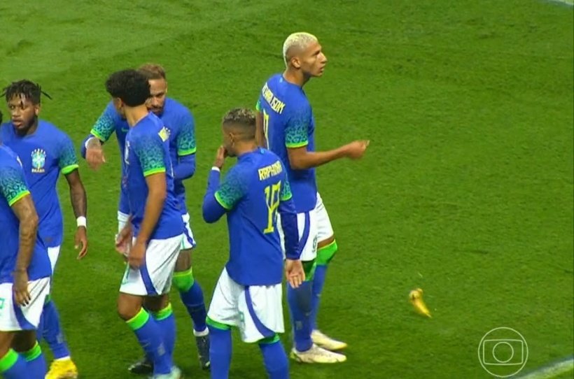Video: Tottenham’s Richarlison subject to racist act during goal celebration in Brazil match