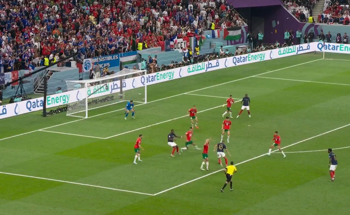 Video: Liverpool target puts France 2-0 up vs Morocco with first touch of the match