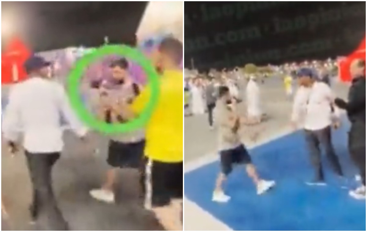 Video: Samuel Eto’o appears to knee fan in the head in shocking brawl at World Cup in Qatar