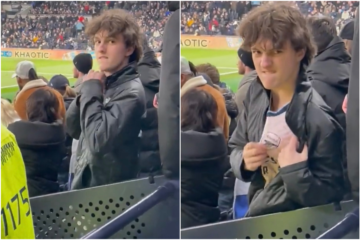 (Video) Arsenal fan in club shirt goes undercover in home end of North London derby