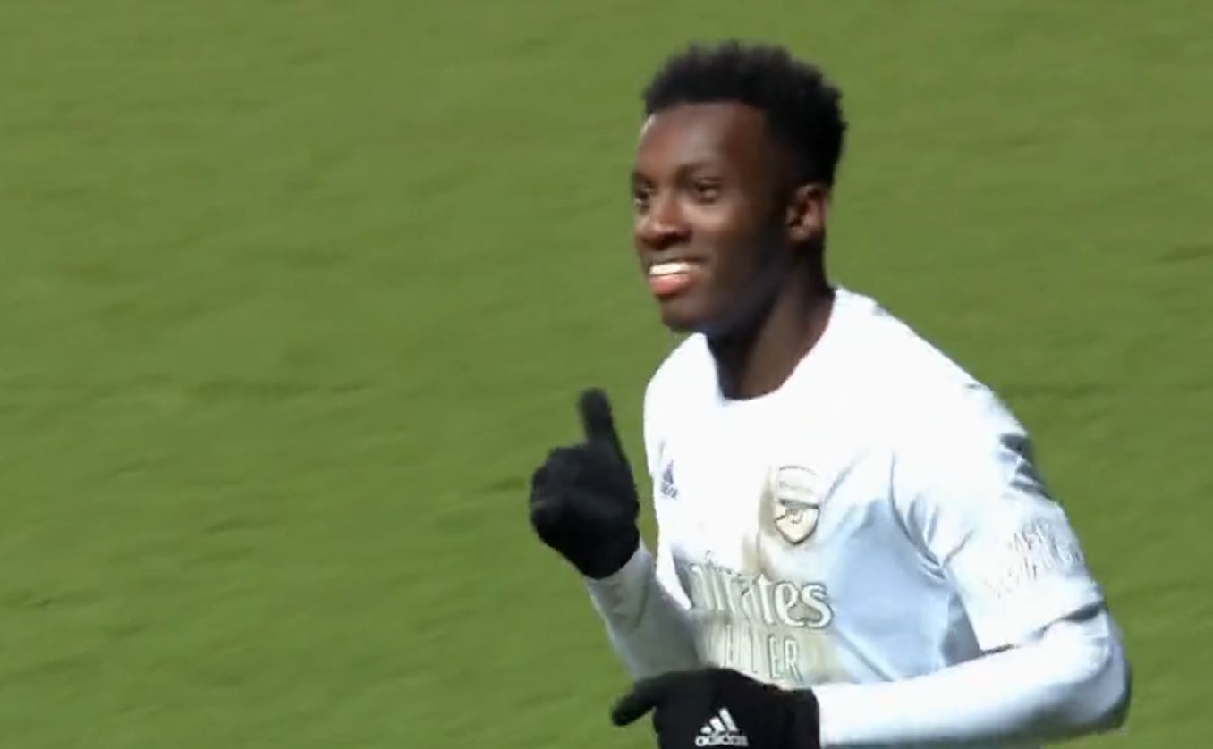 Video: Arsenal’s Eddie Nketiah puts FA Cup tie to bed with two wonderful finishes thumbnail