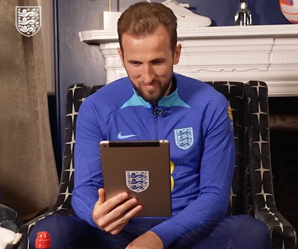 Video: Harry Kane delighted to receive congratulations from the ‘GOAT’