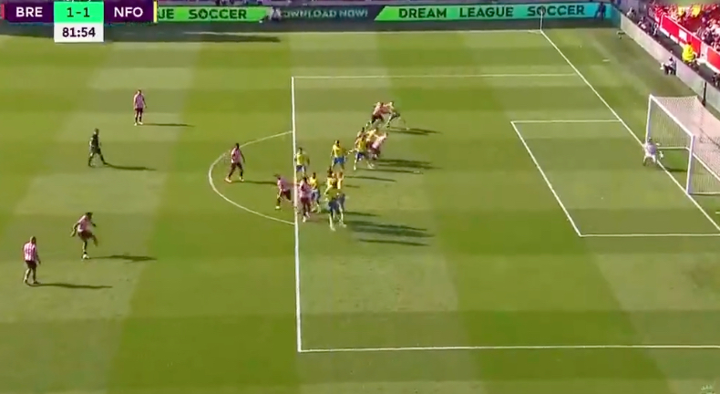 Video: Ivan Toney’s great free-kick levels things up for Brentford against Forest CaughtOffside
