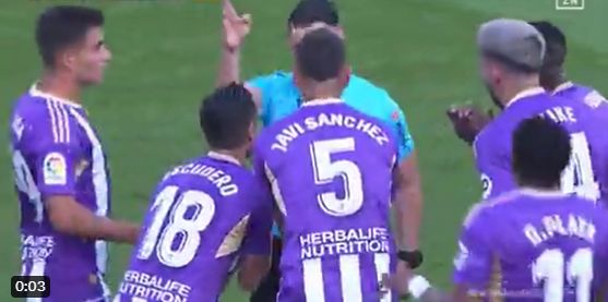 Watch: Bizarre moment in La Liga as Real Valladolid score a 30 yard screamer but the referee controversially blows the whistle CaughtOffside