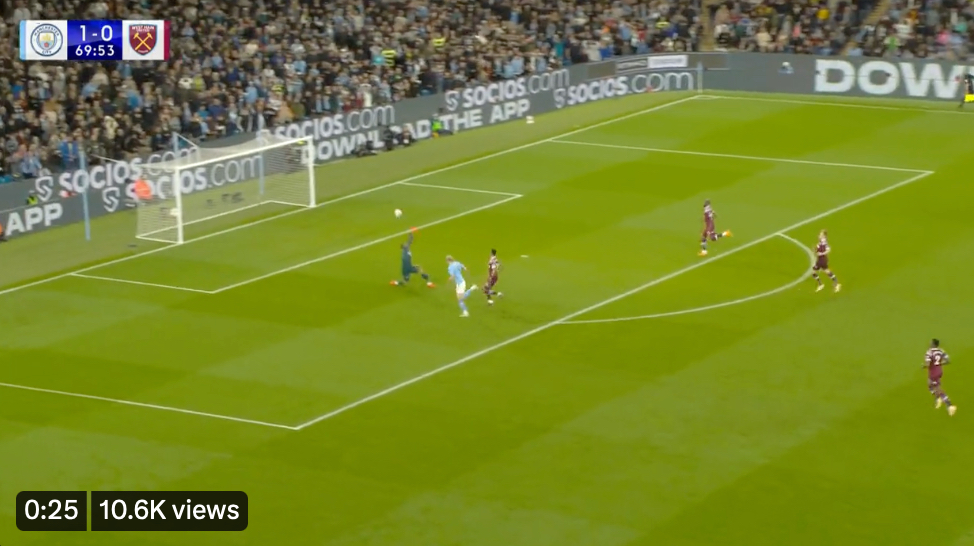 Video: Erling Haaland breaks Premier League goals record with Man City’s second against West Ham CaughtOffside