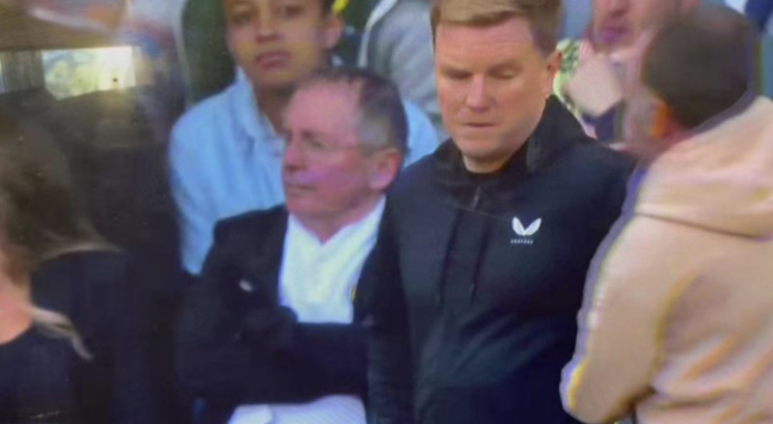 Video: Leeds supporter confronts Newcastle’s Eddie Howe with stewards and security nowhere in sight CaughtOffside