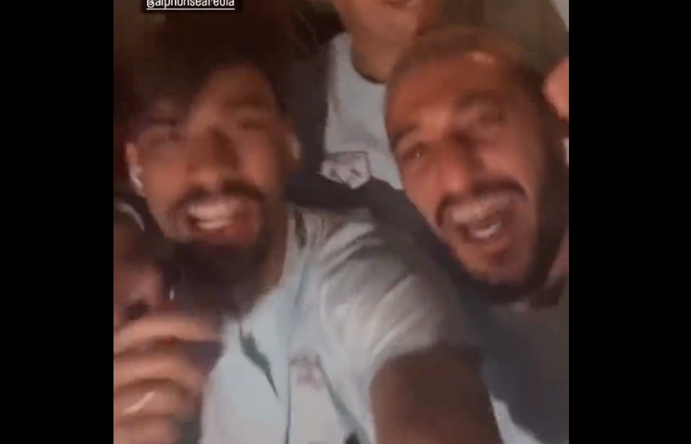 VIDEO: West Ham players enjoy semi-final win together after the game CaughtOffside