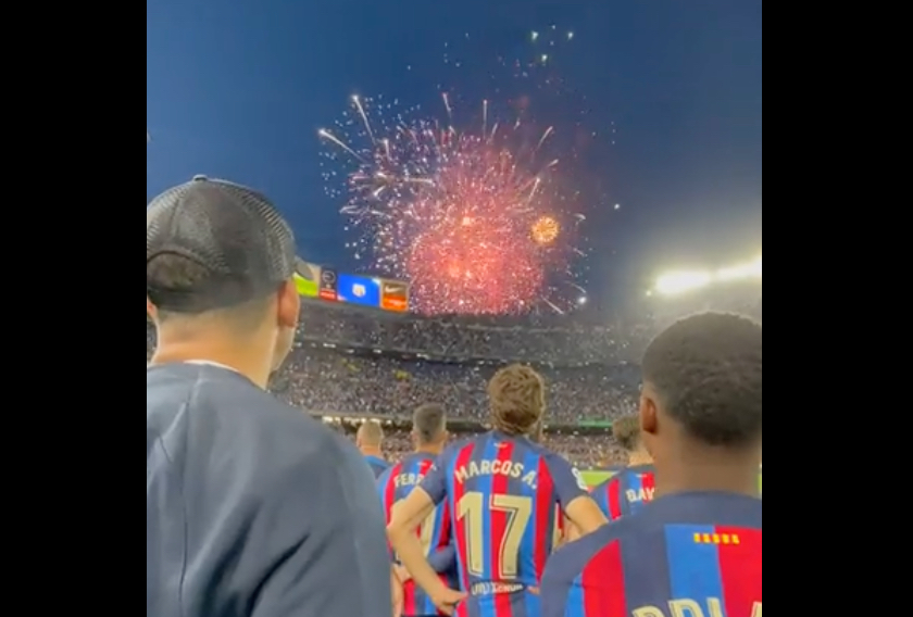 Video: Spectacular fireworks display as Barcelona bid farewell to Camp Nou CaughtOffside