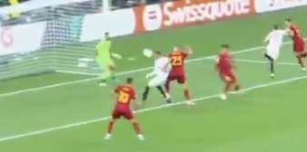 (Video) Gianluca Mancini own goal brings Sevilla level against Roma