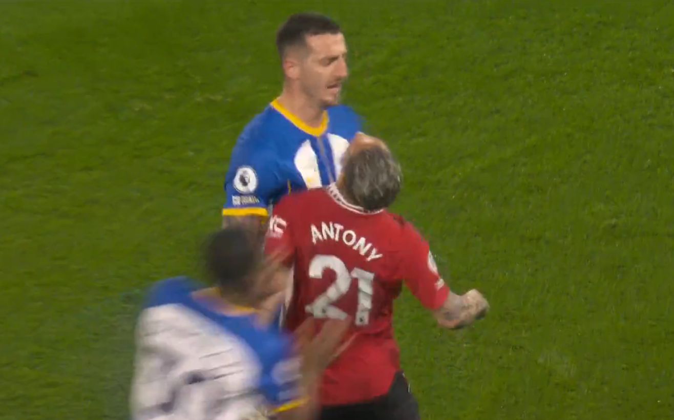 Video: Should Man United’s Antony have seen red for crazy lash out on Brighton star CaughtOffside