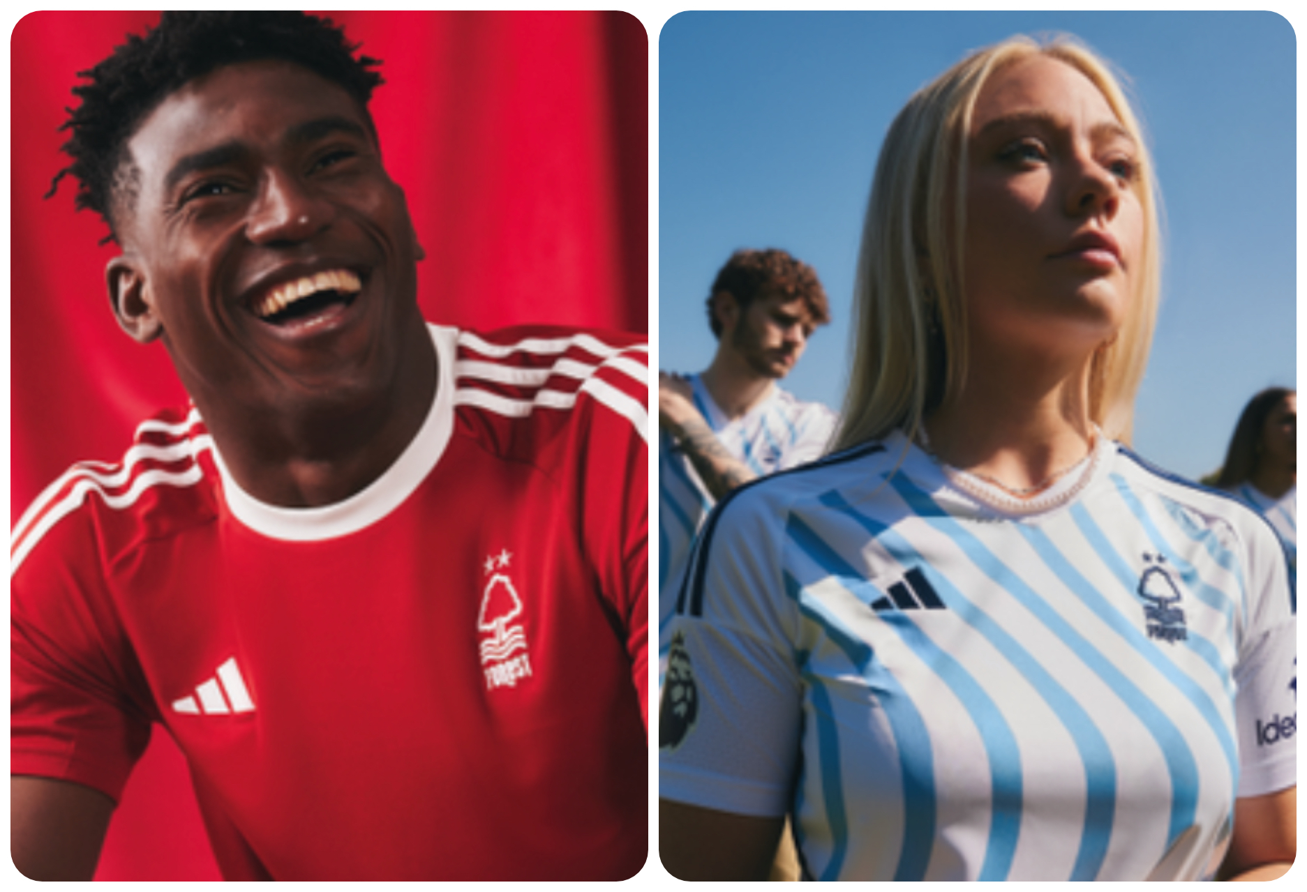 Photo: Nottingham Forest introduce epic sponsor-less 23/24 home and away shirts CaughtOffside
