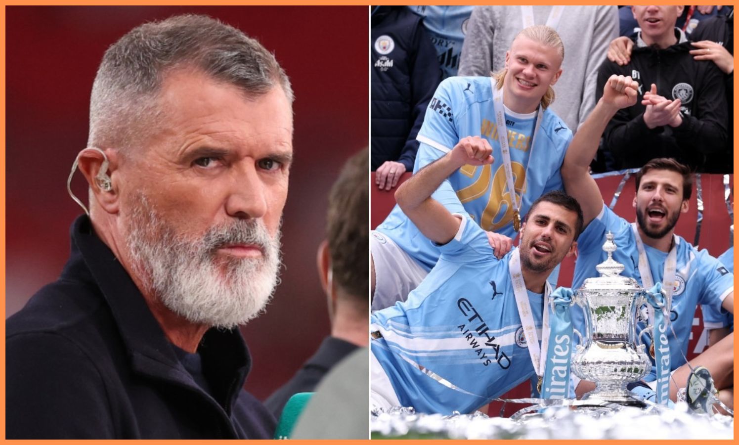 Roy Keane and Manchester City players