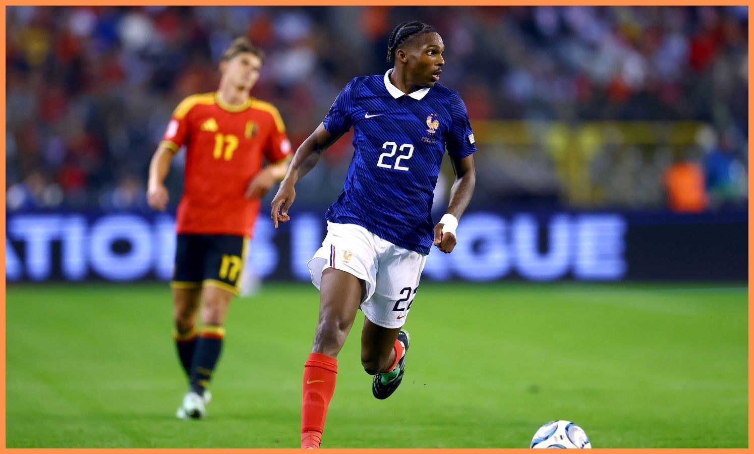 Jeremy Jacquet in action for France.