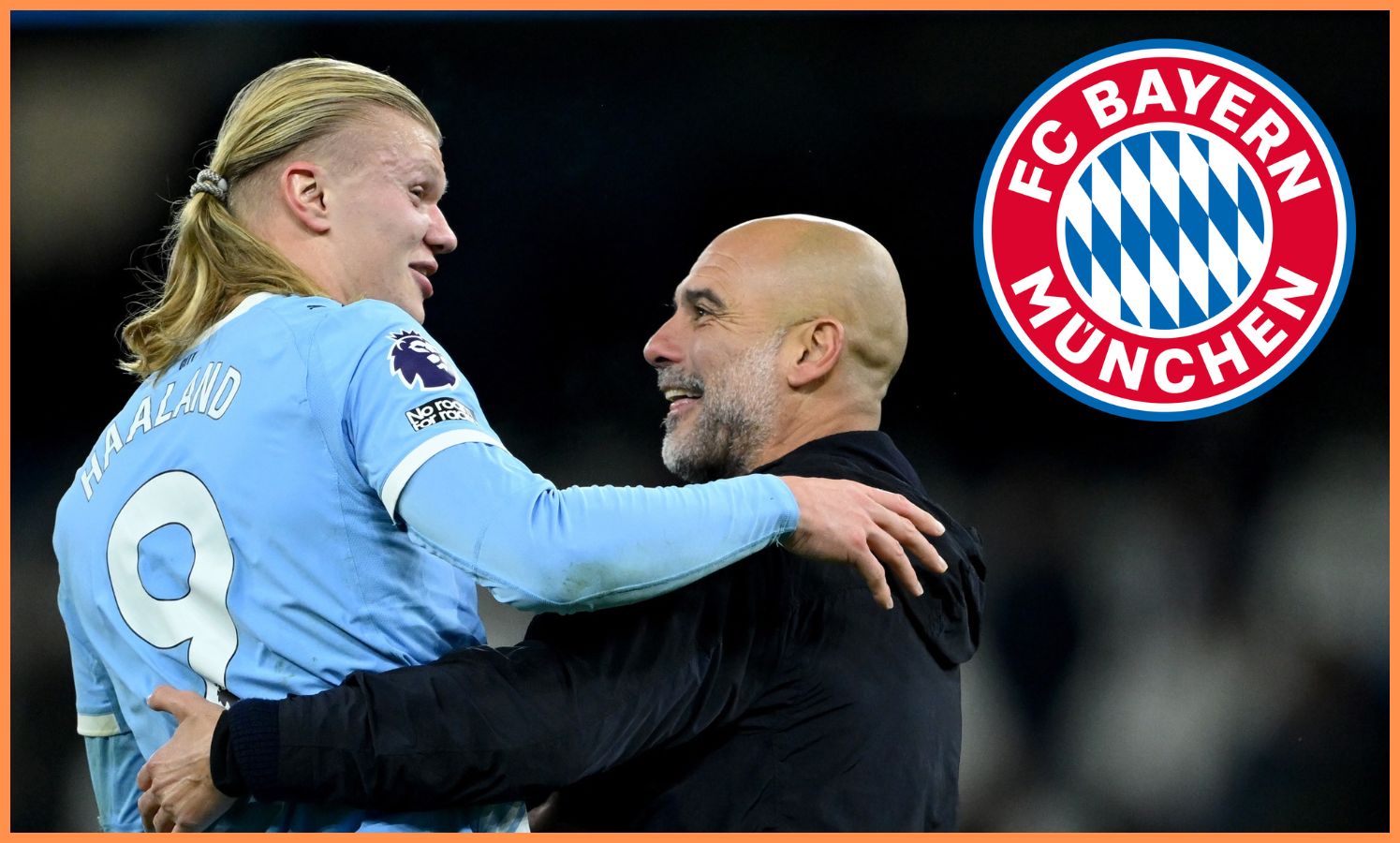 Erling Haaland and Pep Guardiola