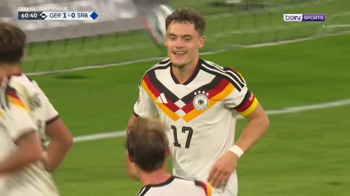Florian Wirtz celebrates his goal for germany